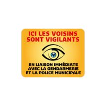 Signaletique.biz France - Panneau Protection Ici les Voisins sont Vigilants Gamme Bretagne Classe 1 (VG0003) - 650 x 500 mm