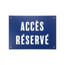 Panneau pvc 'accès réservé' format A3 avec fixation ventouses