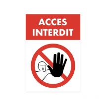 Panneau pvc 'accès interdit' format A5