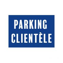 Panneau pvc 'parking clientèle' format A5