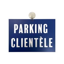 Panneau pvc 'parking clientèle' format A4 avec fixation ventouse