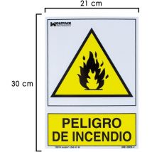 Affiche Danger d'Incendie 30x21 cm.