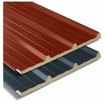 Yousteel - Panneau sandwich pour couverture isolée 2200x1000 mm axel plus Coloris: Rouge Tuile ral 8012