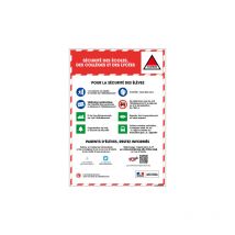 Panneau Sécurité des Ecoles, Collèges et Lycées (VIGIPIRATE9) - Aluminium 2 mm - 210 x 300 mm