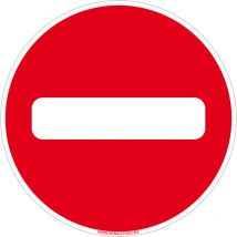 Signaletique.biz France - Panneau Sens Interdit. Interdiction de Circuler. Signalisation Interdiction. - Adhésif - Diamètre 280 mm