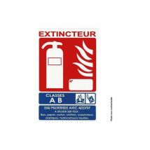 Panneau signalétique extincteur ab