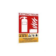 Panneau signalétique extincteur abc
