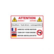 Panneau signalisation chauffeurs (D0939) - Adhésif - 105 x 75 mm