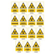 Signaletique.biz France - Panneau Signalisation produits dangereux risque ionisant - C0666 - 150 x 210 mm