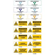 Panneau Signalisation produits dangereux risque ionisant - C1083 - 210 x 75 mm
