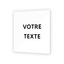 Decoho - Panneau signalétique personnalisable avec votre texte 1 ou 2 lignes - Format 9 x 9 cm en Plexi