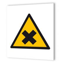 Decoho - Pictogramme d'avertissement - Danger en Dibond 20 x 20 cm Matières Nocives ou Irritantes