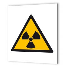 Decoho - Pictogramme d'avertissement - Danger en Dibond 20 x 20 cm Matières Radioactives