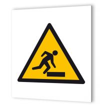 Decoho - Pictogramme d'avertissement - Danger en Dibond 20 x 20 cm Trébuchement