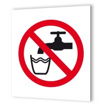 Decoho - Pictogramme de sécurité en Dibond 20 x 20 cm Eau non potable