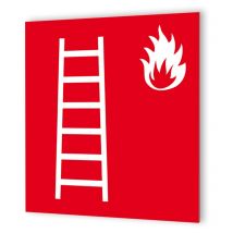 Pictogramme lutte incendie en Dibond 20 x 20 cm Échelle d'incendie