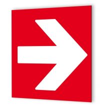 Decoho - Pictogramme lutte incendie en Dibond 20 x 20 cm Direction à suivre · Flèche droite