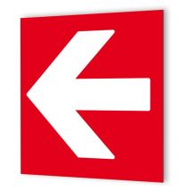 Decoho - Pictogramme lutte incendie en Dibond 20 x 20 cm Direction à suivre · Flèche gauche