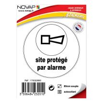 Panneau Site protégé par alarme - Vinyle adhésif Ø80mm - 4232010