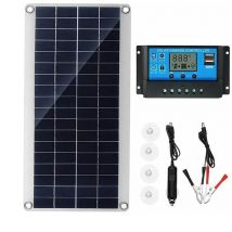 Panneau Solaire 300W 12V, Kit de Panneau Solaire, Chargeur de Batterie Kit avec régulateur de Charge Solaire 20A pour Camping-Car, Yacht, extérieur,