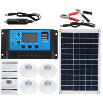 Drillpro - Panneau solaire chargeur solaire 100W 420x280x30mm avec controleur 60A SwagX