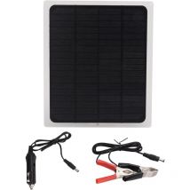 Jalleria - Panneau Solaire Monocristallin 12V 10W, Panneau Solaires de Charge de Voiture Étanche, Portable Panneau D'alimentation Solaire, avec