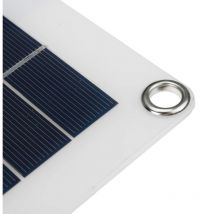 Kkmoon - Panneau Solaire Portable 18V 20W - Ports de Chargement usb Double + Interface DC5521 avec Pinces pour Batterie