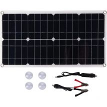 Aiducho - Panneau Solaire Portable Panneau Solaire Extérieur 25w 18v Silicium Monocristallin Double - Panneau Solaire De Charge Usb Pour Voiture