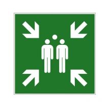 Plaque 200x200mm Sortie a Utiliser En Cas D'urgence a Gauche