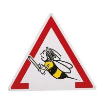 Panneau triangle attention abeilles