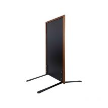 Interface Plv - Panneau trottoir avec cadre chêne sur piétement noir effet ressorts - Dimensions 105 x 56 cm