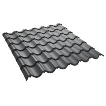 Panneau tuile facile 1030 x 950 mm en acier galvanisé laqué mat - Coloris - Gris anthracite mat, Largeur - 950 mm, Longueur - 1030 mm
