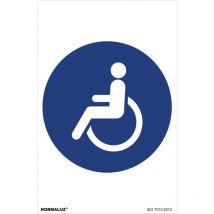 Panneau utilisation obligatoire 'uso obligatorio discapacitado' (pvc 0.7mm) 30x40cm