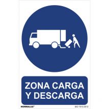 Panneau utilisation obligatoire "zona carga y descarga" (pvc 0.7mm) 30x40cm
