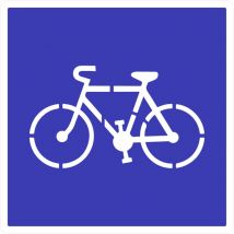 PANNEAU VÉLO. PANNEAU PISTE CYCLABLE. PANNEAUX PISTE VÉLO. SIGNALÉTIQUE OBLIGATOIRE. PANNEAU SIGNALISATION ROUTIÈRE. - Plastique PVC 1,5 mm - 450 x