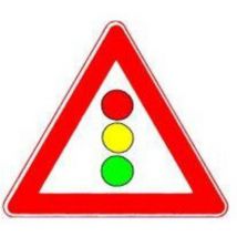 Sonstige - Panneau VKZ.131 Triangle 900mm Signalisation lumineuse Label de qualité ral feuille RA2