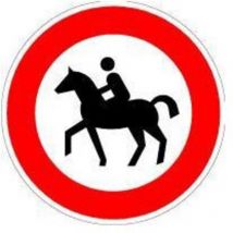 Sonstige - Panneau VKZ.259 Rond 600mm Interdit aux piétons Marque de qualité ral film RA2