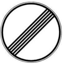 Sonstige - Panneau VKZ.282 Ronde 600mm fin de toutes les interdictions Marque de qualité ral film RA2