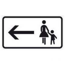 Sonstige - Panneau ZZ.1000-12. 330x600mm Tenir le piéton à gauche Marque de qualité ral film RA2