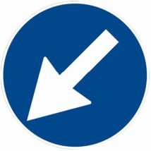 Defibrico - Panneaux routiers en tôle en fer Direzione obbligatoria