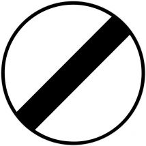 Panneaux de signalisation routière provisoires Panneaux de signalisation pas chers en Comacel - Fin d'interdiction - Panneau classique