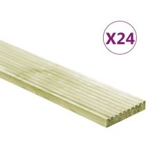 Les Tendances - inlife Panneaux de terrasse 24 pcs 3,48 m² 1 m Pin massif imprégné