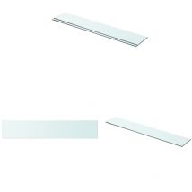 Panneaux d'étagère 2 pcs Verre Transparent 70x12 cm - Etagere Murale - Étagère Verre - Étagère Transparente - Décoration Murale - Rangement Mural