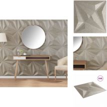 Panneaux muraux 48 pcs béton 50x50 cm xps 12 m² étoile - Panneau Mural - Panneaux Muraux - Lambris - Carrelage Mural