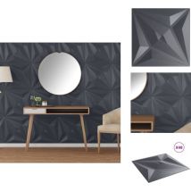 Panneaux muraux 48 pcs gris 50x50 cm xps 12 m² étoile - Panneau Mural - Panneaux Muraux - Lambris - Carrelage Mural