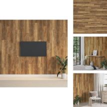 Panneaux muraux Aspect bois Marron pvc 2,06 m² - Panneau Mural - Revêtement Mural - Décorations Murales - Lambris Pvc - Décor Chêne
