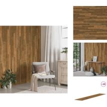 Panneaux muraux Aspect bois Marron pvc 4,12 m² - Panneau Mural - Papier Peint Effet Bois - Décoration Murale - Revêtement Mural - Mur Habillé