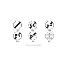 Signaletique.biz France - panneaux routier - signaux de fin d'interdiction - type b (B31galva) - B39 - Diamètre 650 mm