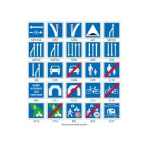 Signaletique.biz France - panneaux routier - signaux d'indication - type c (C24c) - C27 - 350 x 350 mm