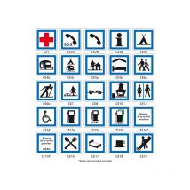 Panneaux routier - signaux d'indication - type ce (CE1) - CE4B - 350 x 350 mm